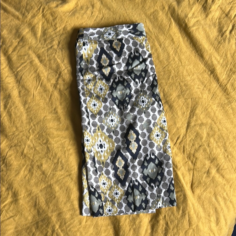 Van Heusen Gray, Gold, Green, Black Midi Pencil Skirt
